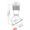 Odvětrávací set 125/110 - nízký profil - pro plechové tvarované krytiny